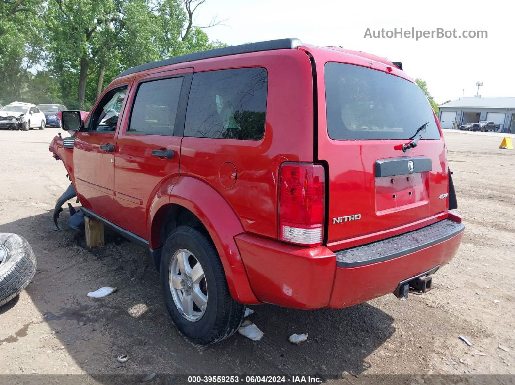 2008 Dodge Nitro Sxt Red vin: 1D8GU28K58W219373