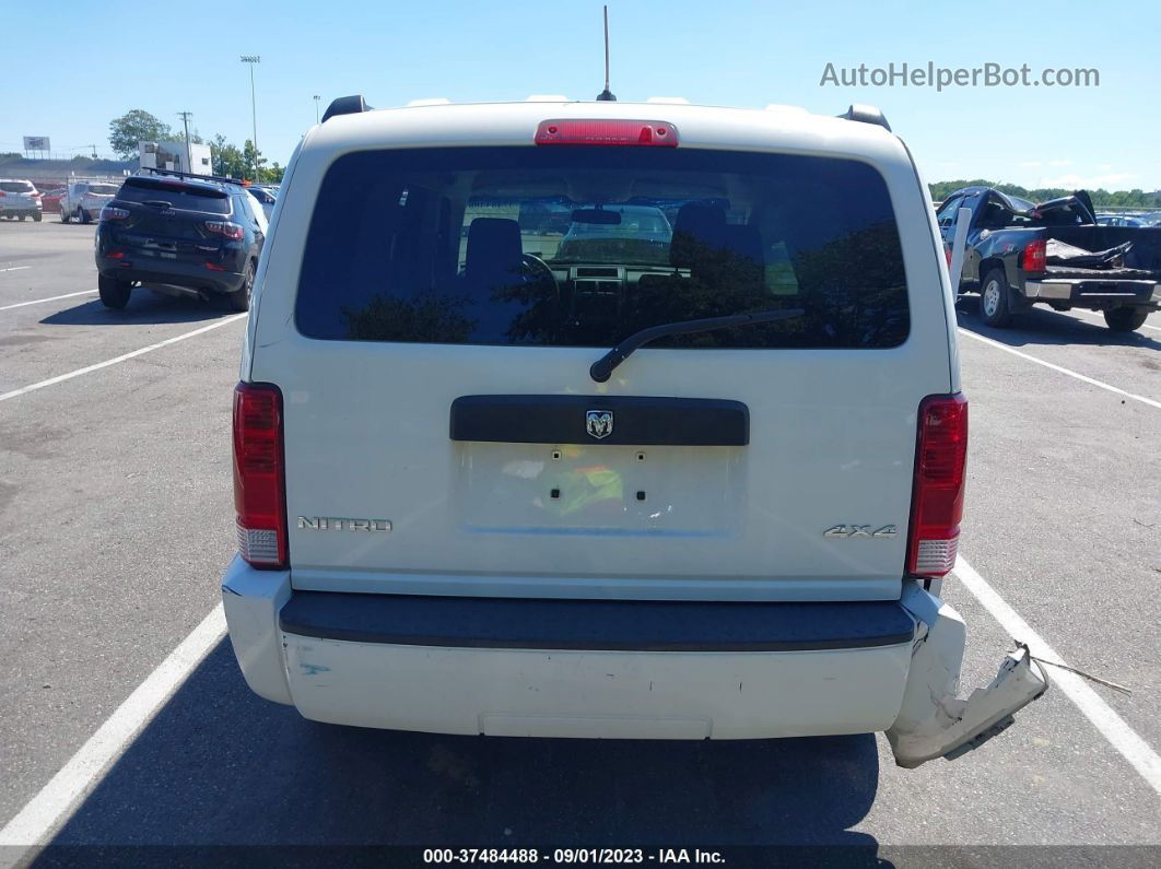 2008 Dodge Nitro Sxt White vin: 1D8GU28K68W202579