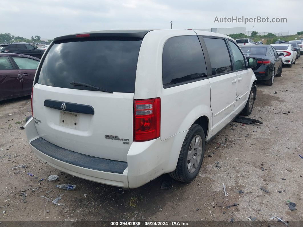 2009 Dodge Grand Caravan Se White vin: 1D8HN44E19B502486