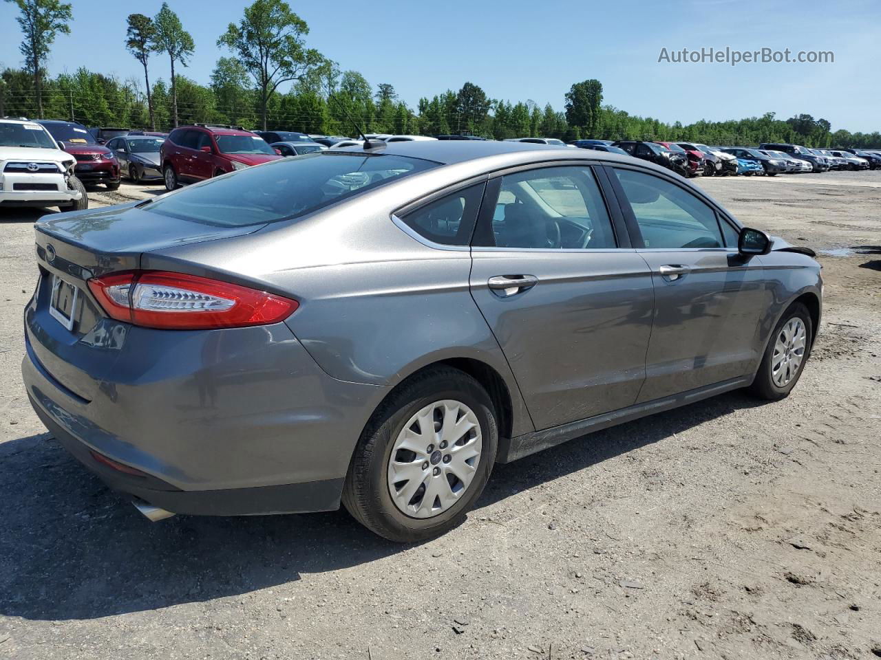 2014 Ford Fusion S Gray vin: 1FA6P0G70E5374973