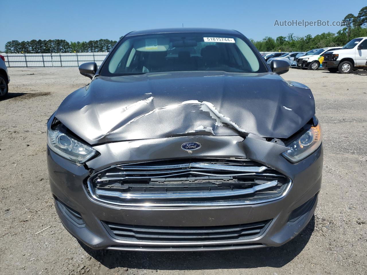 2014 Ford Fusion S Gray vin: 1FA6P0G70E5374973