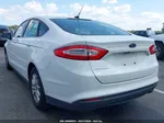 2015 Ford Fusion S White vin: 1FA6P0G70F5100643