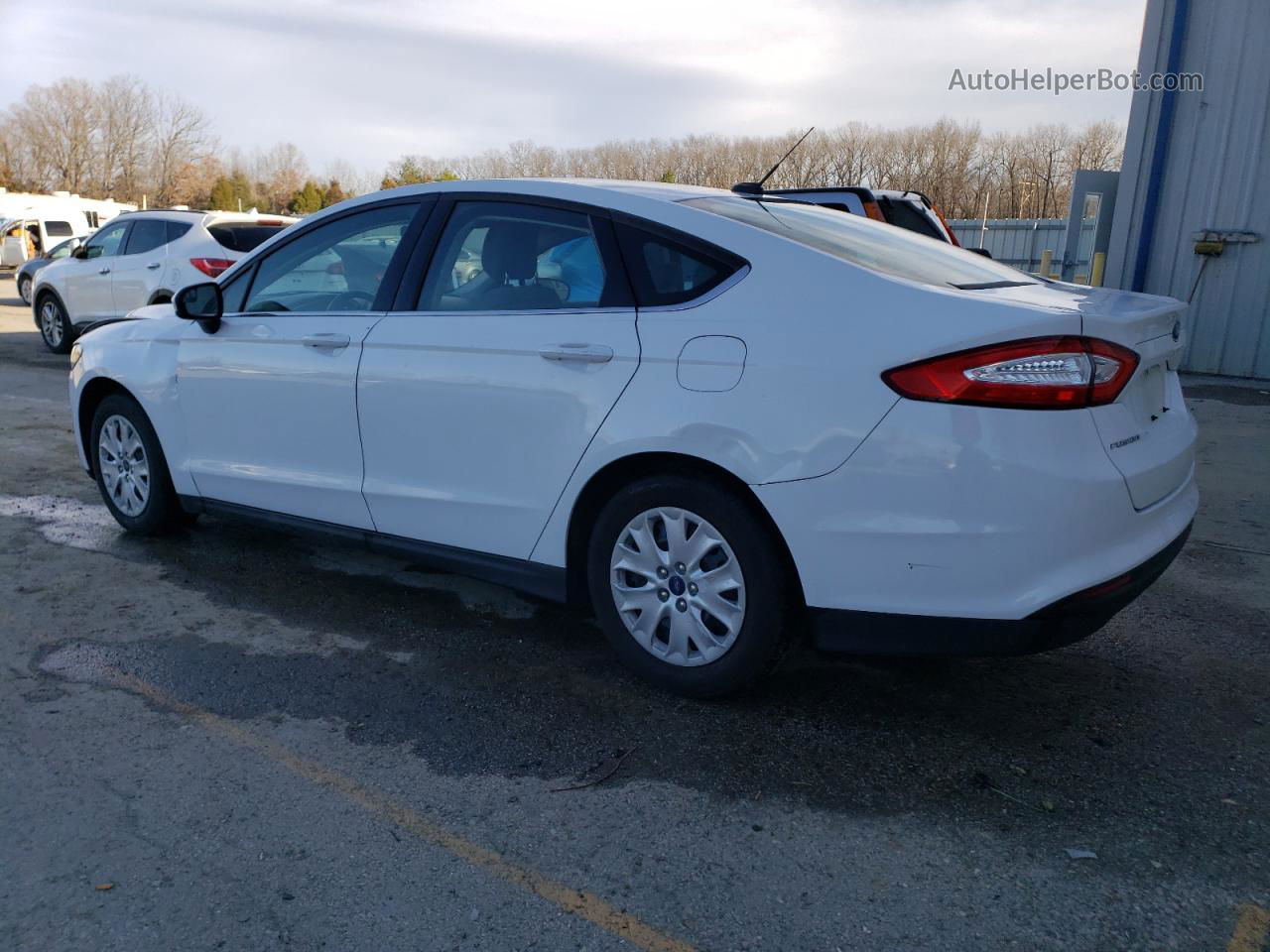 2014 Ford Fusion S White vin: 1FA6P0G71E5387361