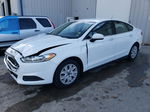 2014 Ford Fusion S White vin: 1FA6P0G71E5387361