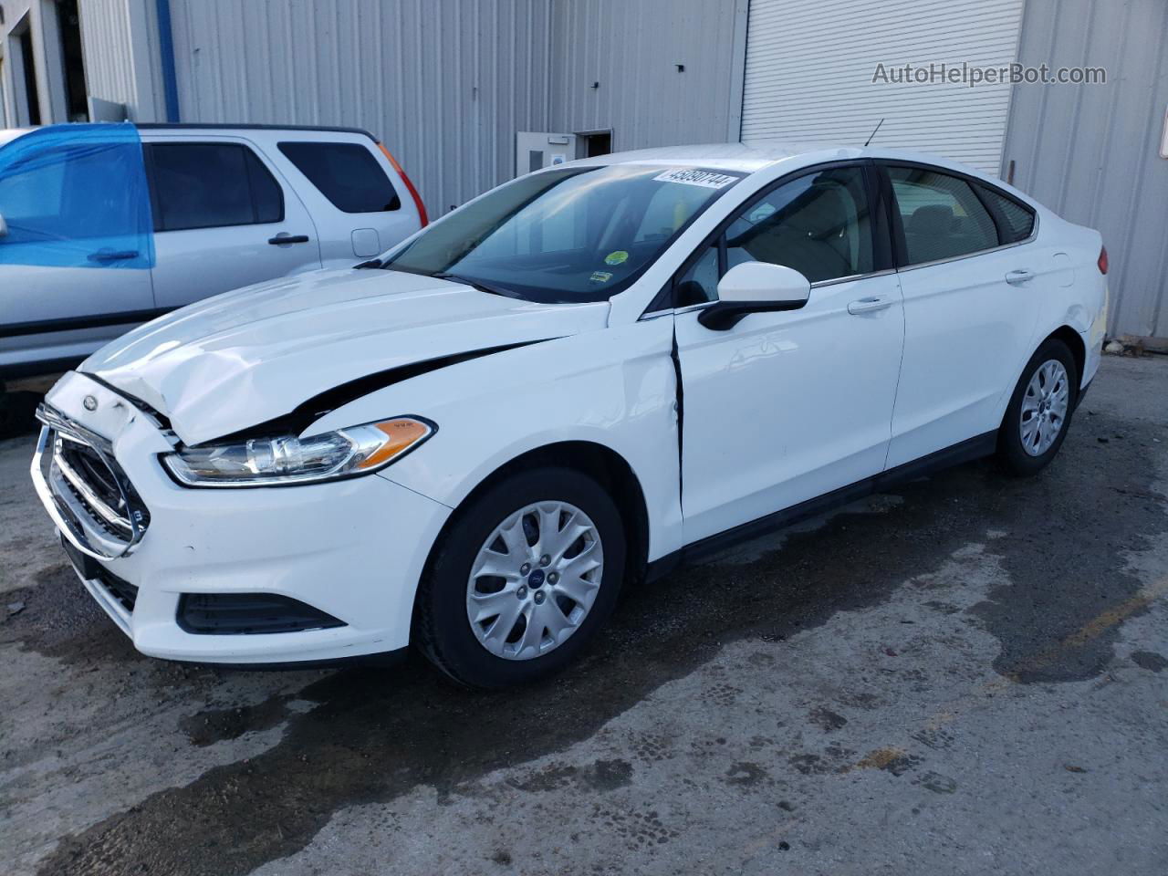 2014 Ford Fusion S White vin: 1FA6P0G71E5387361