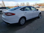 2014 Ford Fusion S White vin: 1FA6P0G71E5387361