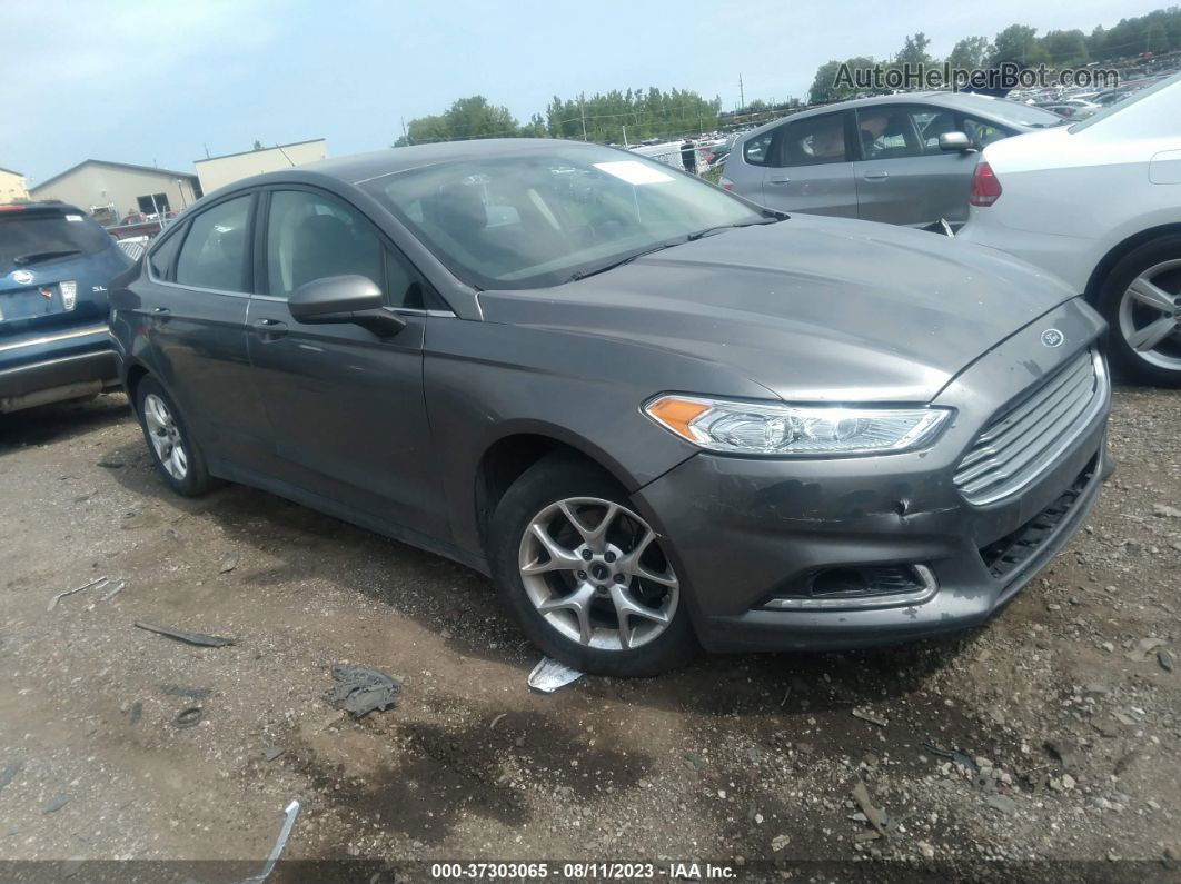 2014 Ford Fusion S Gray vin: 1FA6P0G73E5363854