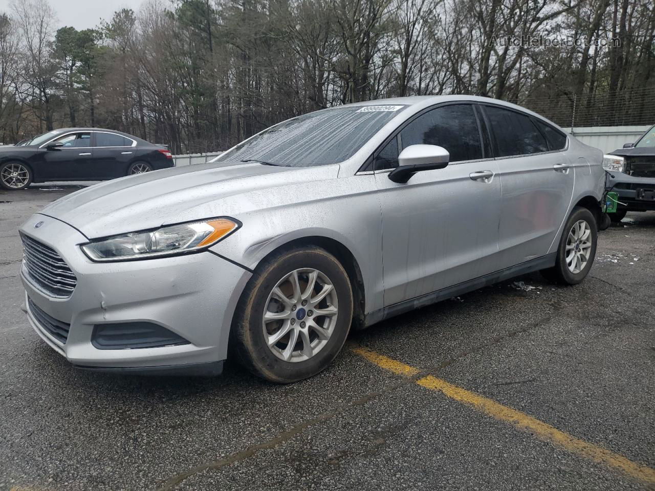 2015 Ford Fusion S Серебряный vin: 1FA6P0G73F5100927