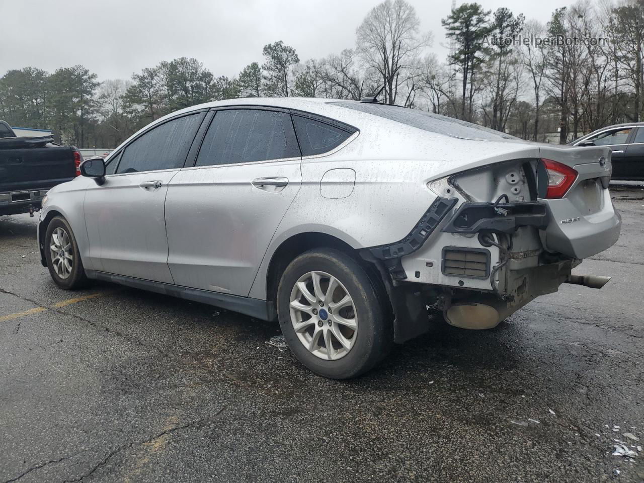 2015 Ford Fusion S Silver vin: 1FA6P0G73F5100927