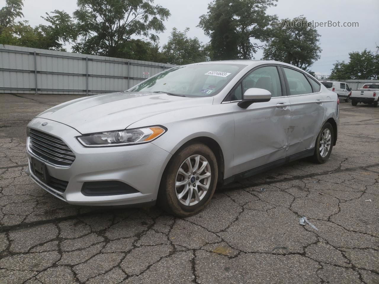 2015 Ford Fusion S Silver vin: 1FA6P0G73F5111278