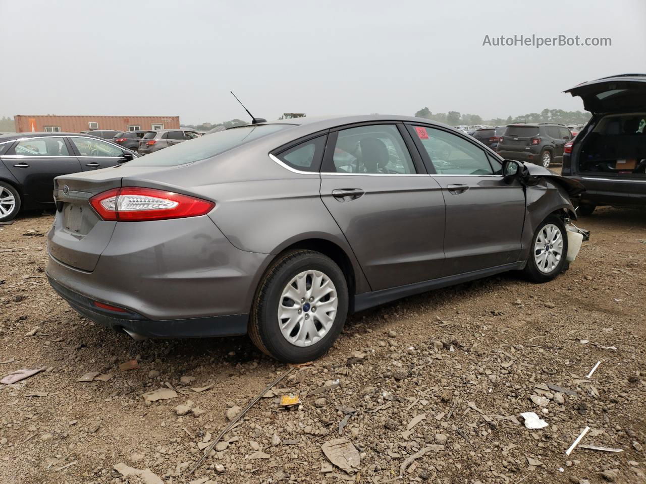 2014 Ford Fusion S Gray vin: 1FA6P0G74E5359750