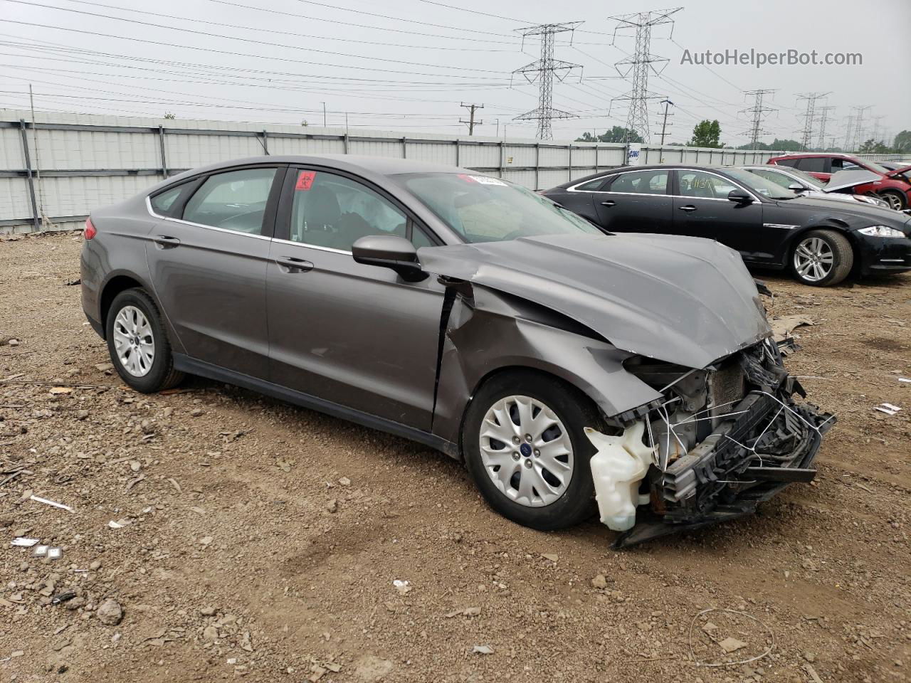 2014 Ford Fusion S Gray vin: 1FA6P0G74E5359750