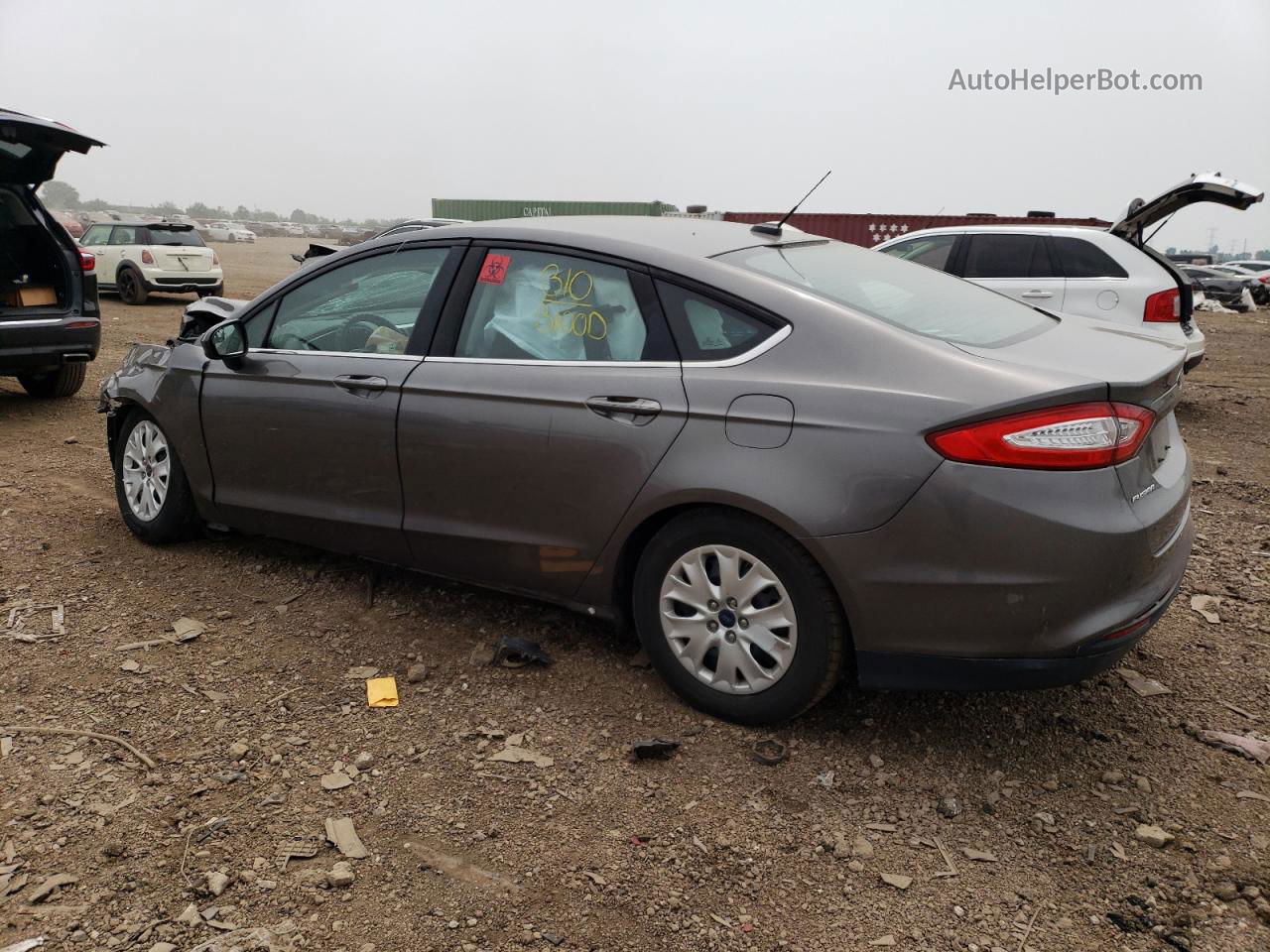 2014 Ford Fusion S Gray vin: 1FA6P0G74E5359750