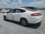 2015 Ford Fusion S White vin: 1FA6P0G74F5103304