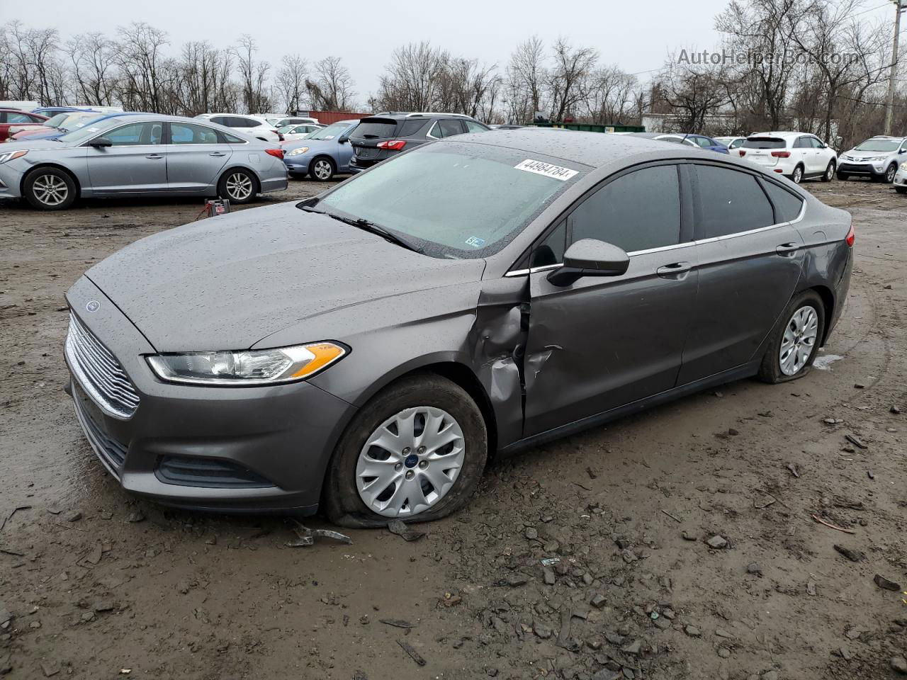 2014 Ford Fusion S Серый vin: 1FA6P0G76E5384889