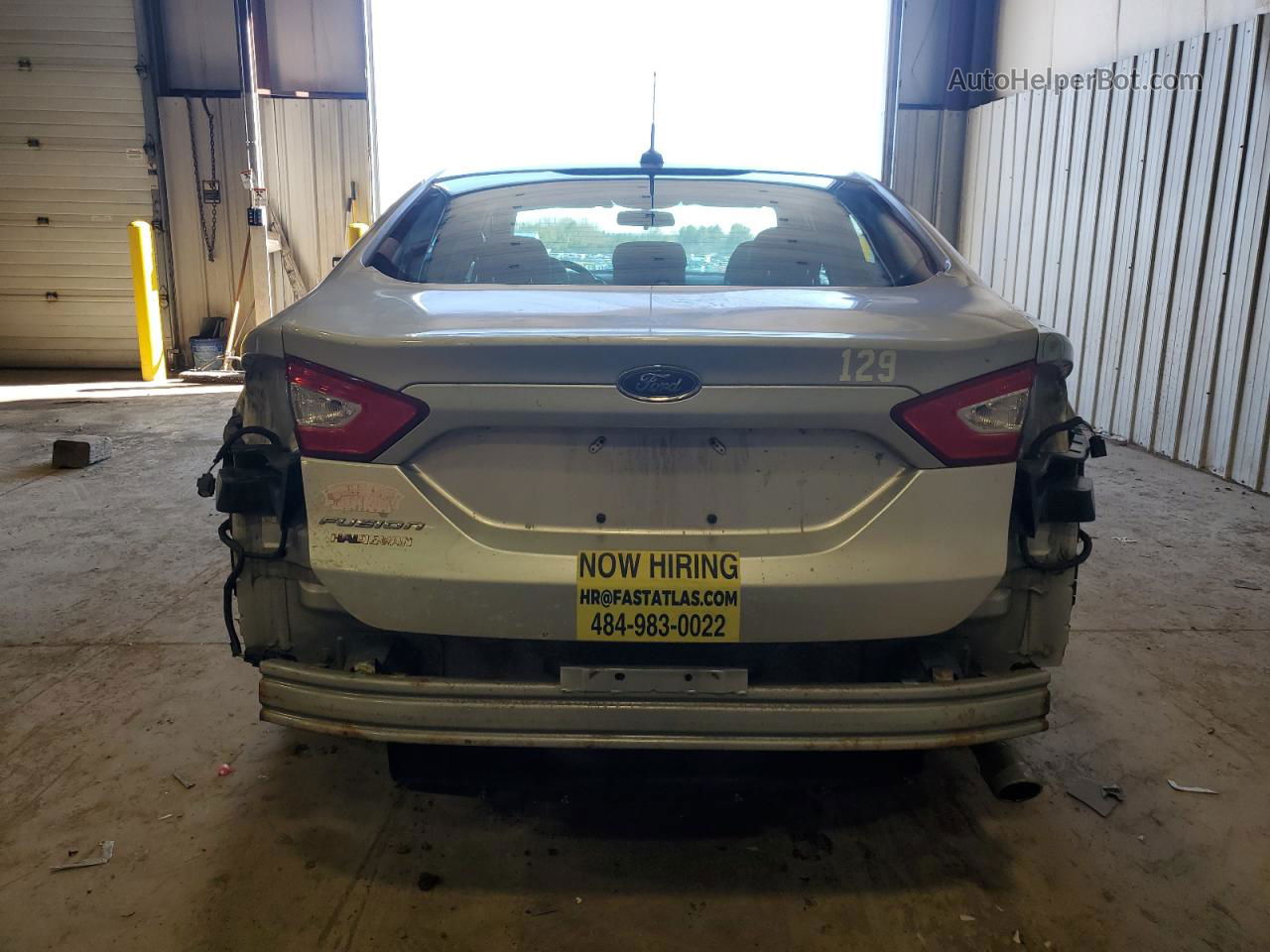 2014 Ford Fusion S Silver vin: 1FA6P0G76E5398078