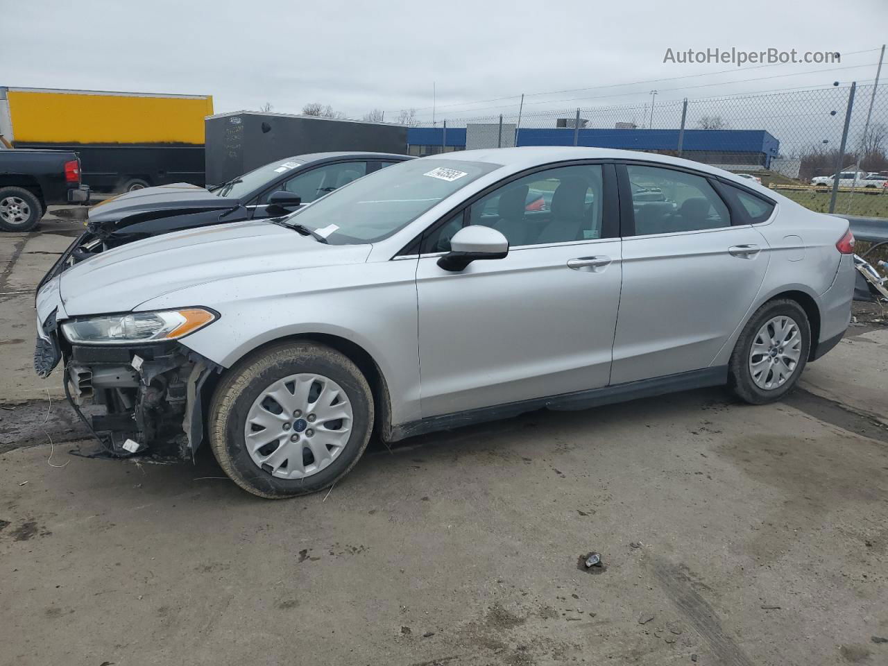 2014 Ford Fusion S Silver vin: 1FA6P0G78E5394114