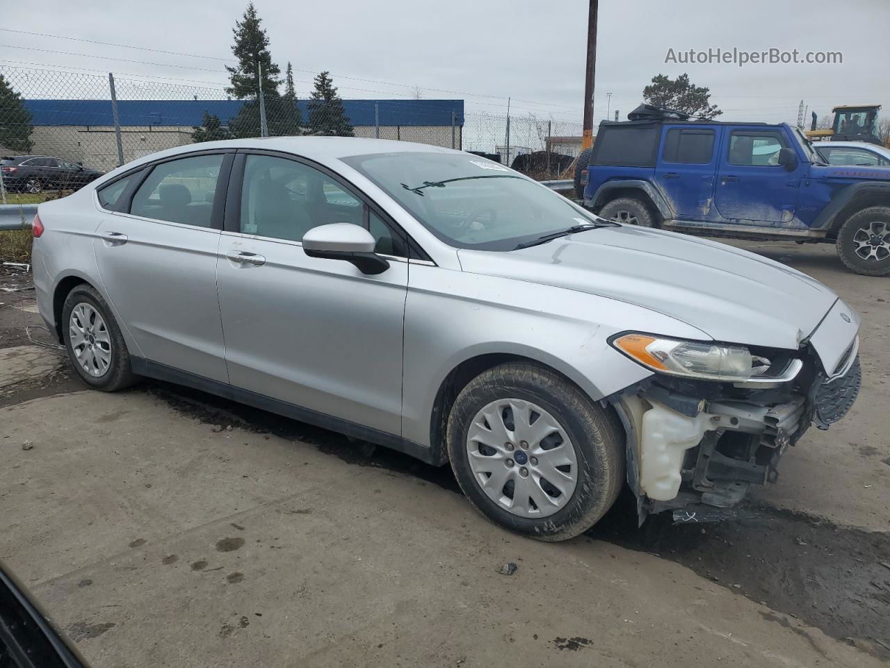 2014 Ford Fusion S Silver vin: 1FA6P0G78E5394114