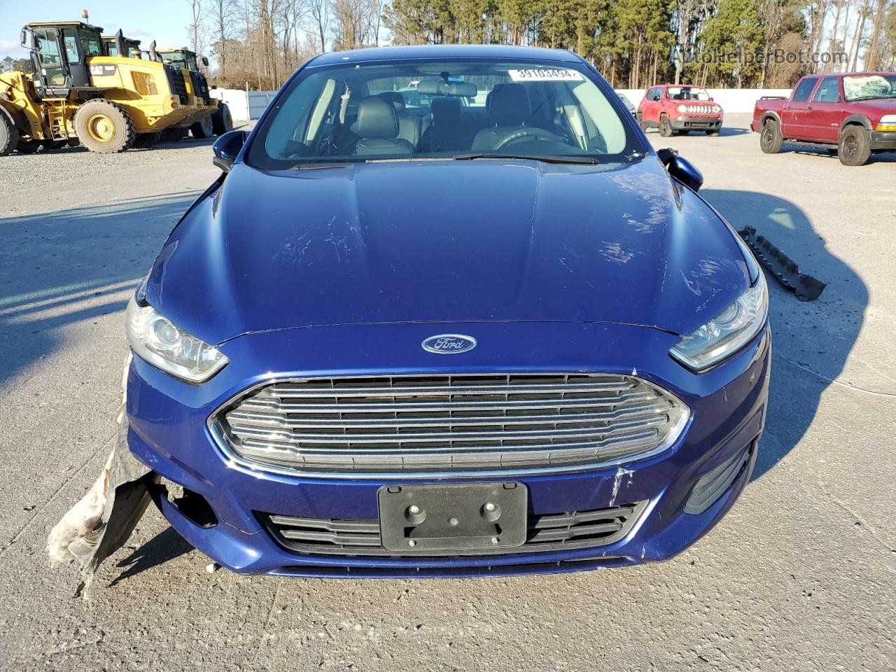 2015 Ford Fusion S Blue vin: 1FA6P0G78F5103287