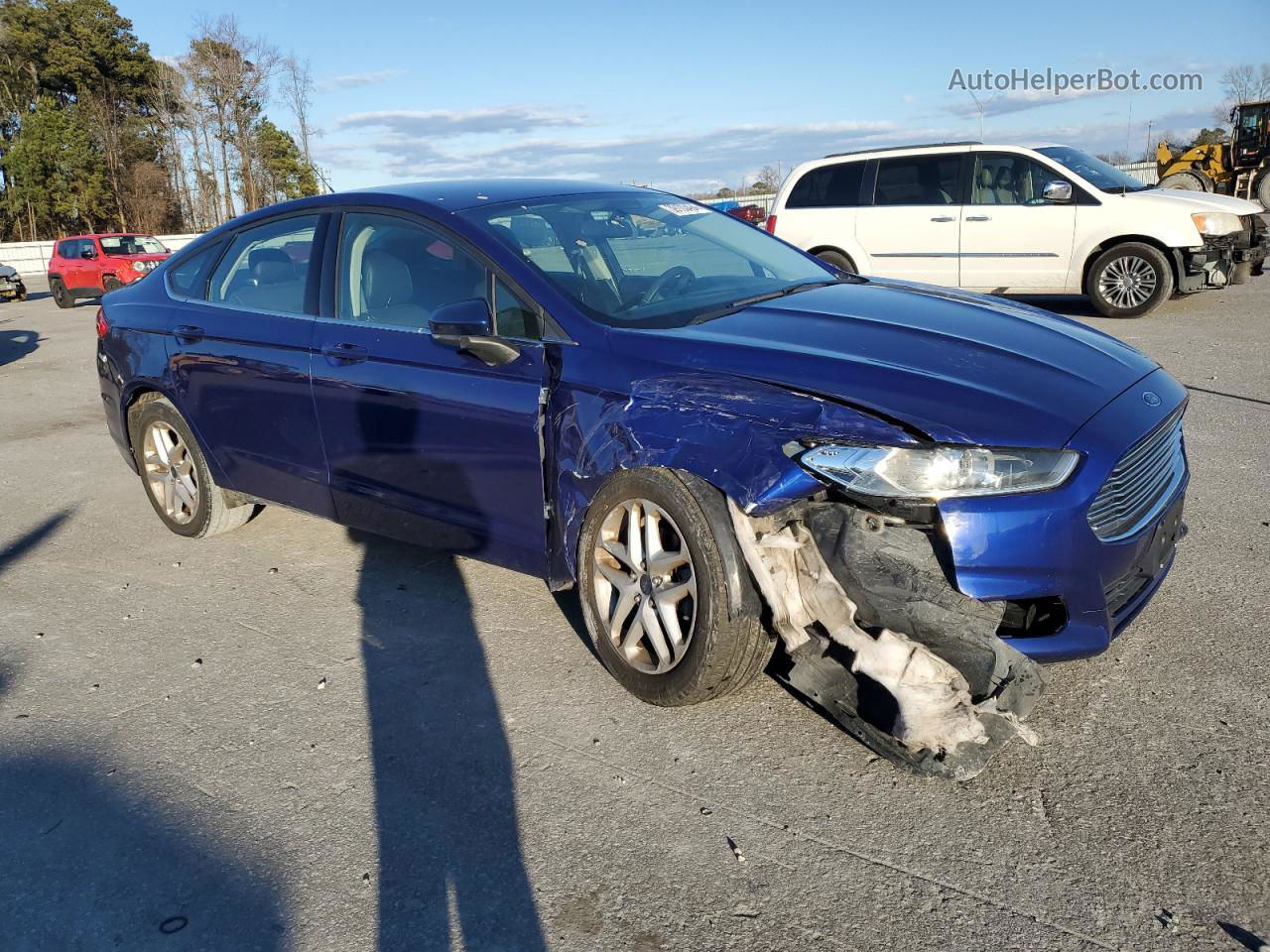 2015 Ford Fusion S Blue vin: 1FA6P0G78F5103287