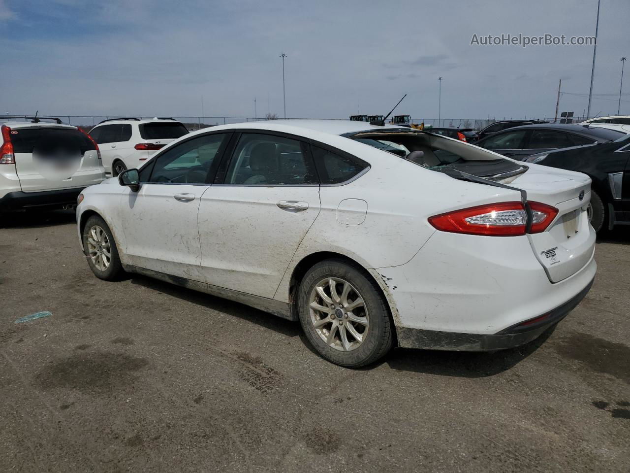 2016 Ford Fusion S White vin: 1FA6P0G78G5103825