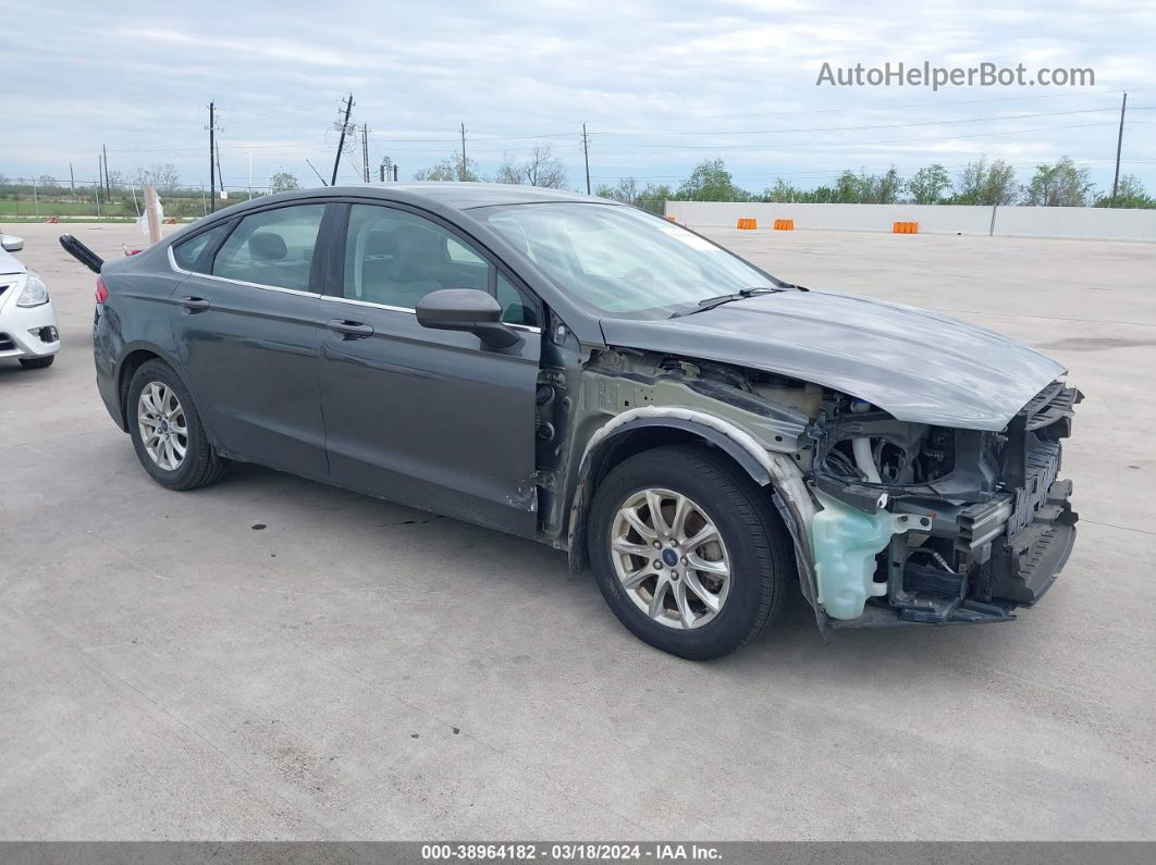 2016 Ford Fusion S Gray vin: 1FA6P0G79G5135716