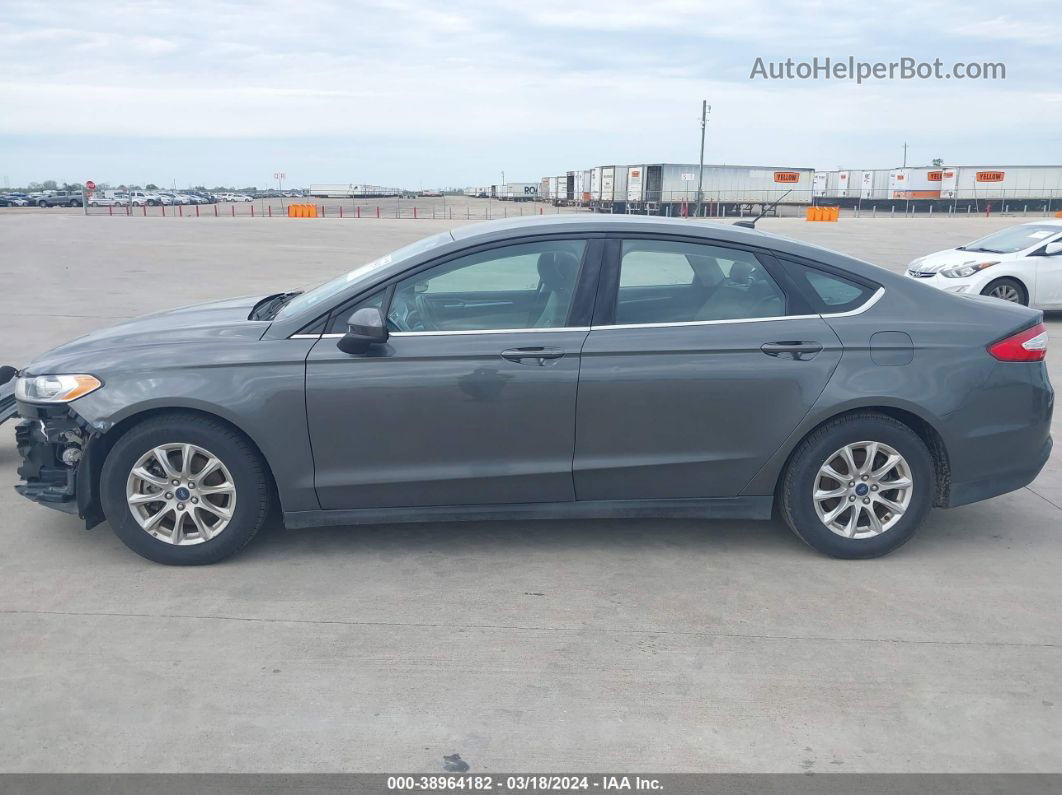 2016 Ford Fusion S Gray vin: 1FA6P0G79G5135716