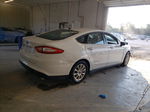 2015 Ford Fusion S White vin: 1FA6P0G7XF5126599