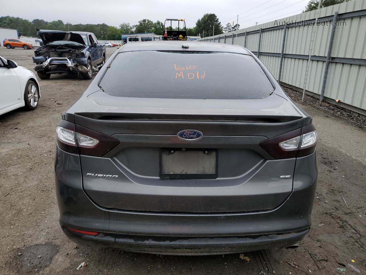 2015 Ford Fusion Se Gray vin: 1FA6P0H70F5104156