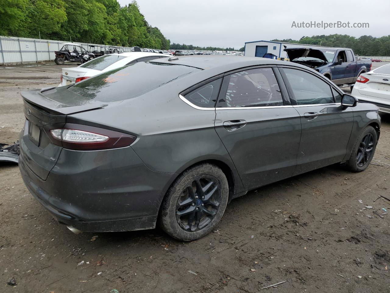 2015 Ford Fusion Se Gray vin: 1FA6P0H70F5104156