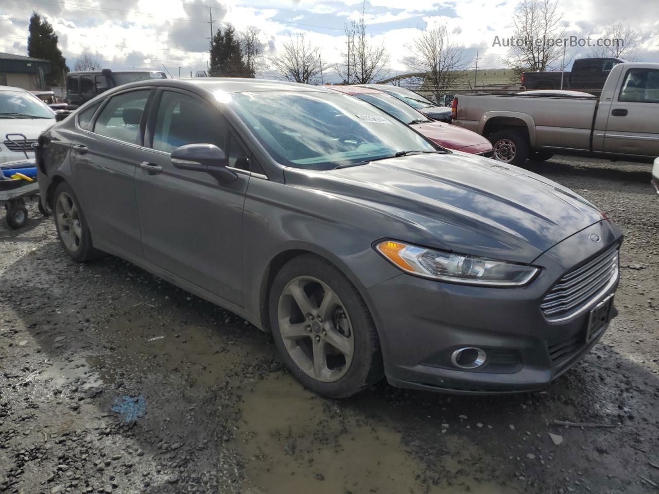 2015 Ford Fusion Se Gray vin: 1FA6P0H70F5118252