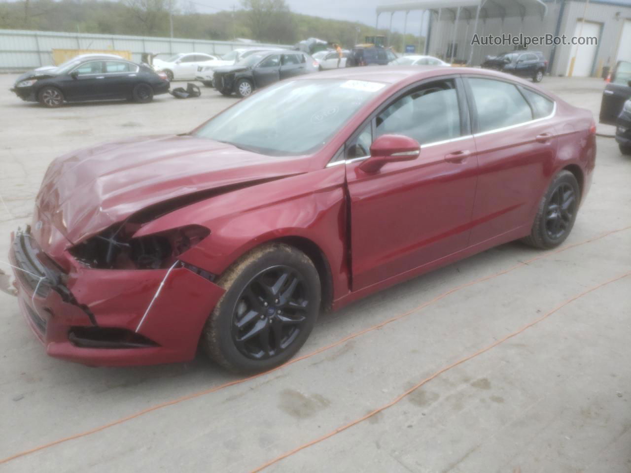 2016 Ford Fusion Se Red vin: 1FA6P0H70G5123663