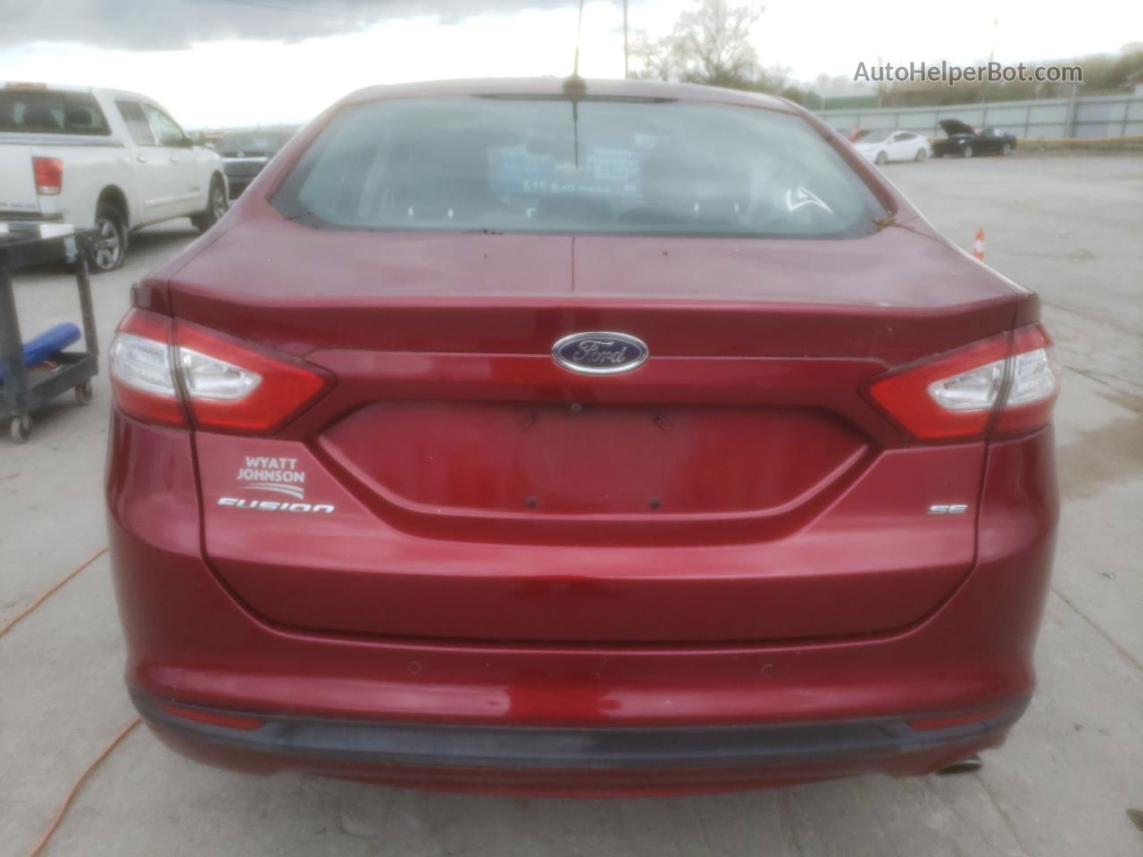 2016 Ford Fusion Se Red vin: 1FA6P0H70G5123663