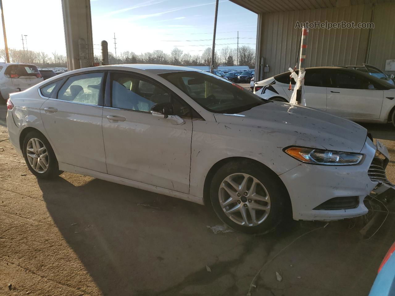 2016 Ford Fusion Se White vin: 1FA6P0H70G5126806