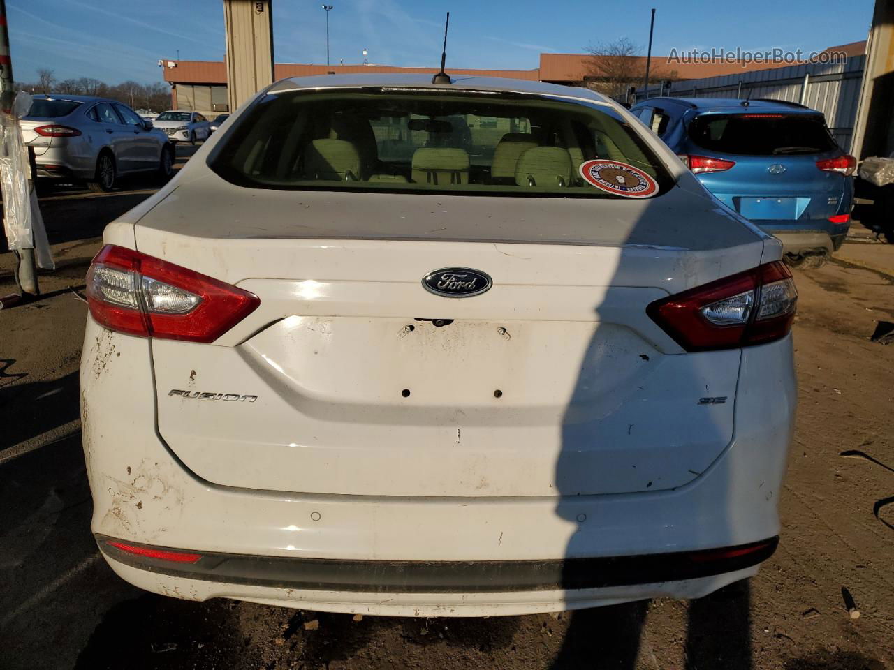 2016 Ford Fusion Se White vin: 1FA6P0H70G5126806