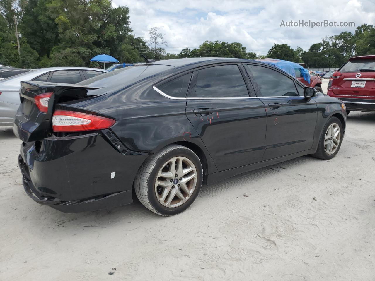 2014 Ford Fusion Se Black vin: 1FA6P0H71E5352737