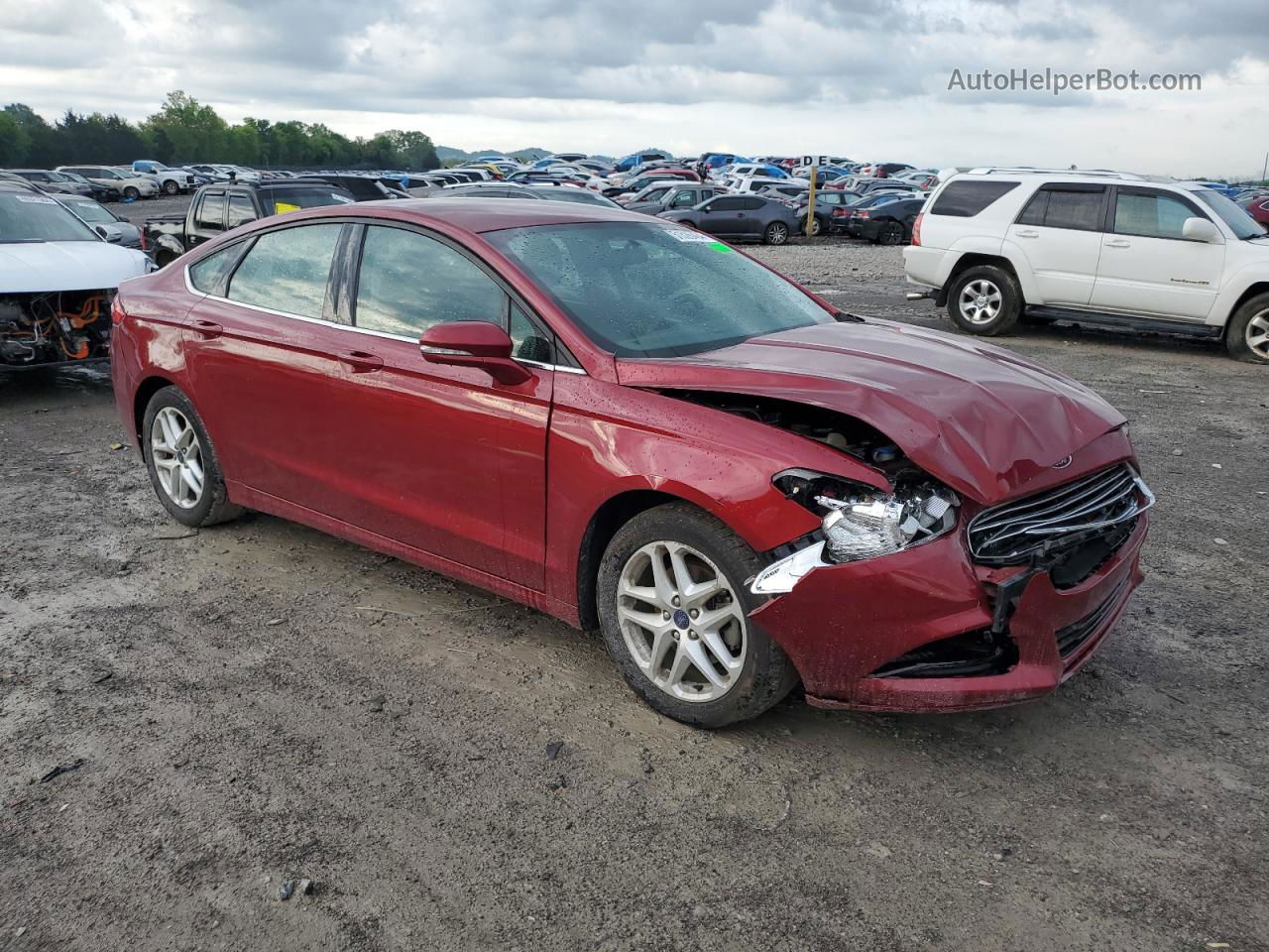 2014 Ford Fusion Se Red vin: 1FA6P0H71E5396527