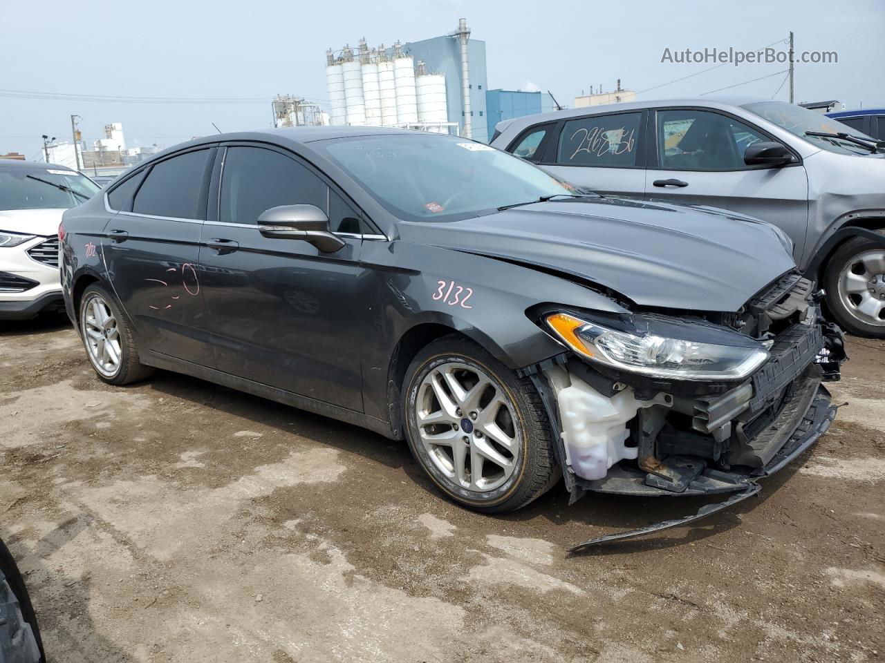 2016 Ford Fusion Se Gray vin: 1FA6P0H71G5127673