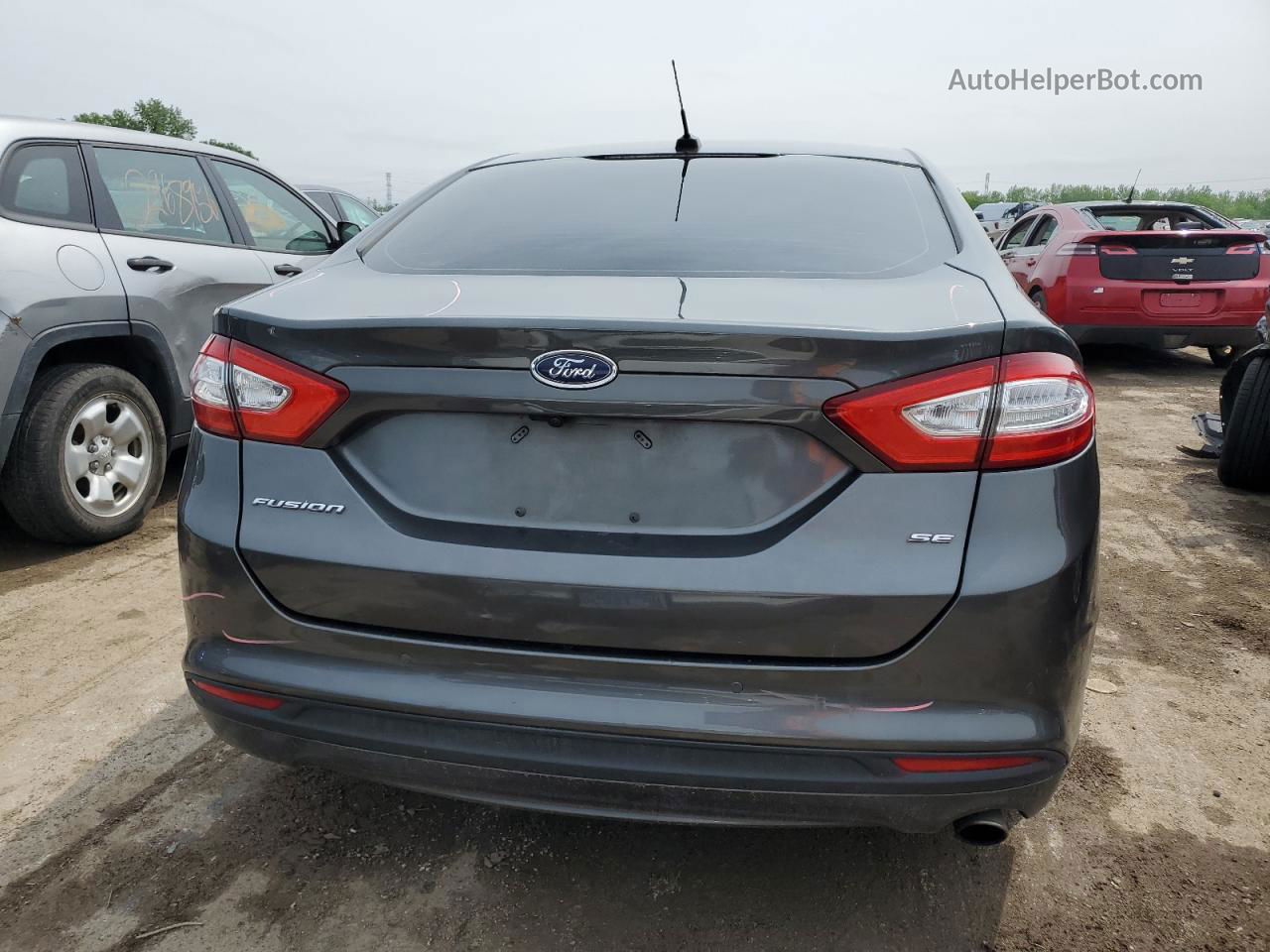 2016 Ford Fusion Se Gray vin: 1FA6P0H71G5127673