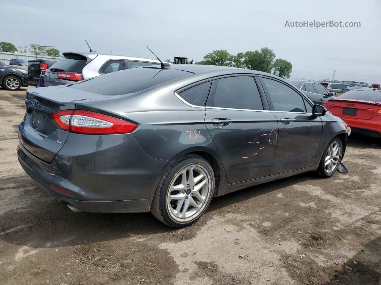 2016 Ford Fusion Se Gray vin: 1FA6P0H71G5127673