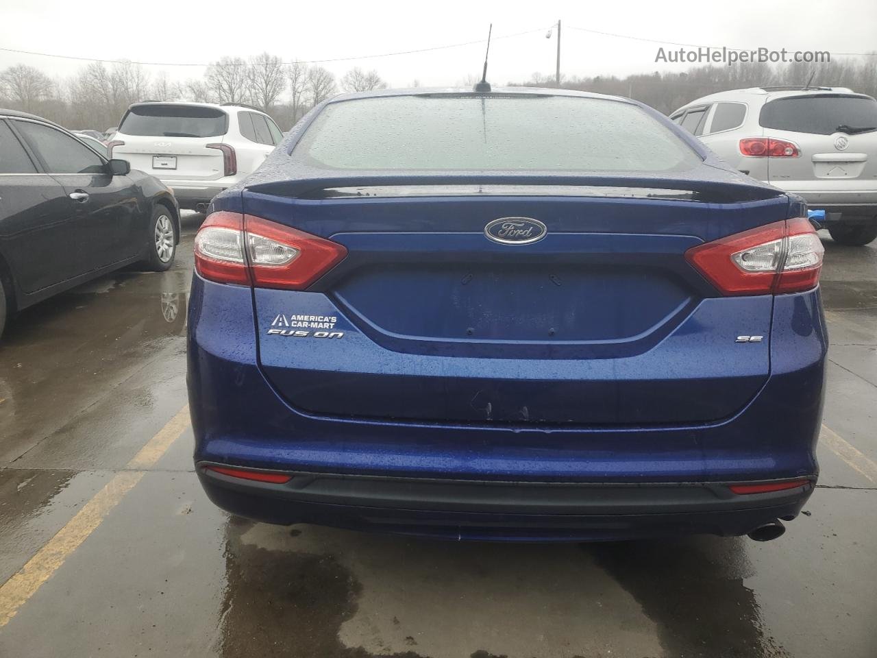 2014 Ford Fusion Se Синий vin: 1FA6P0H72E5353962