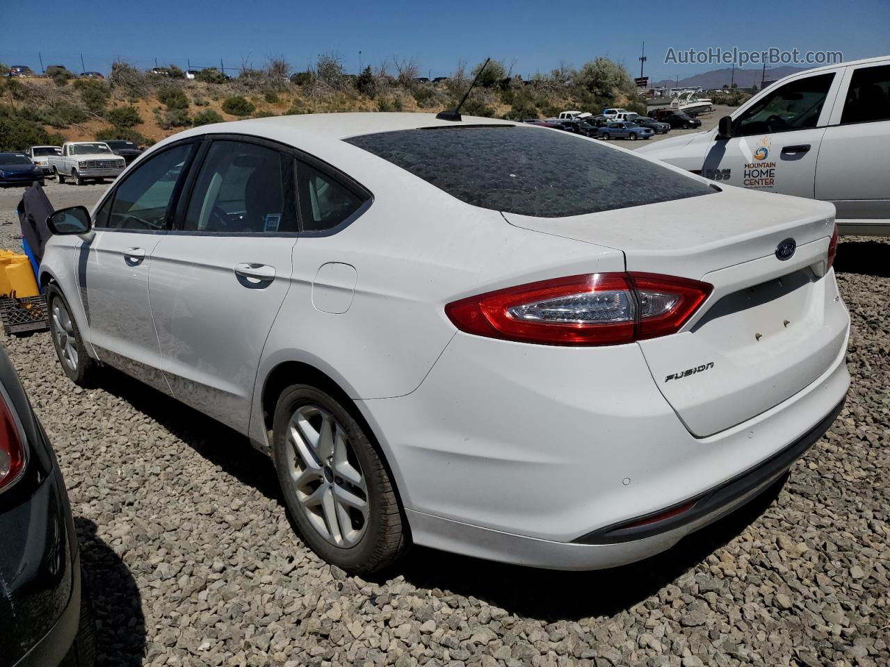 2014 Ford Fusion Se White vin: 1FA6P0H72E5407051