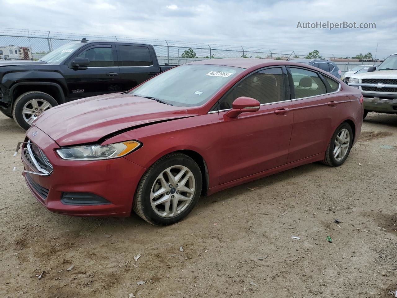 2016 Ford Fusion Se Red vin: 1FA6P0H72G5101437