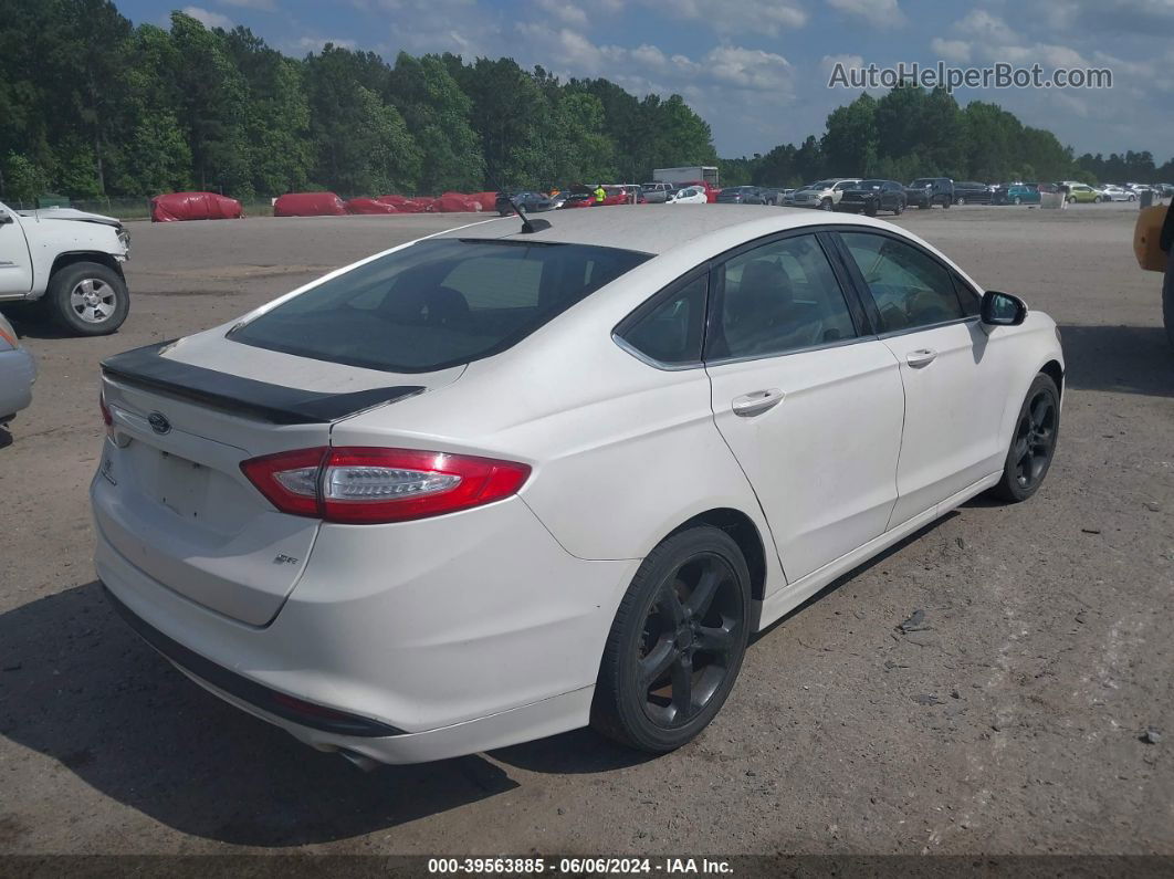 2014 Ford Fusion Se White vin: 1FA6P0H73E5399607