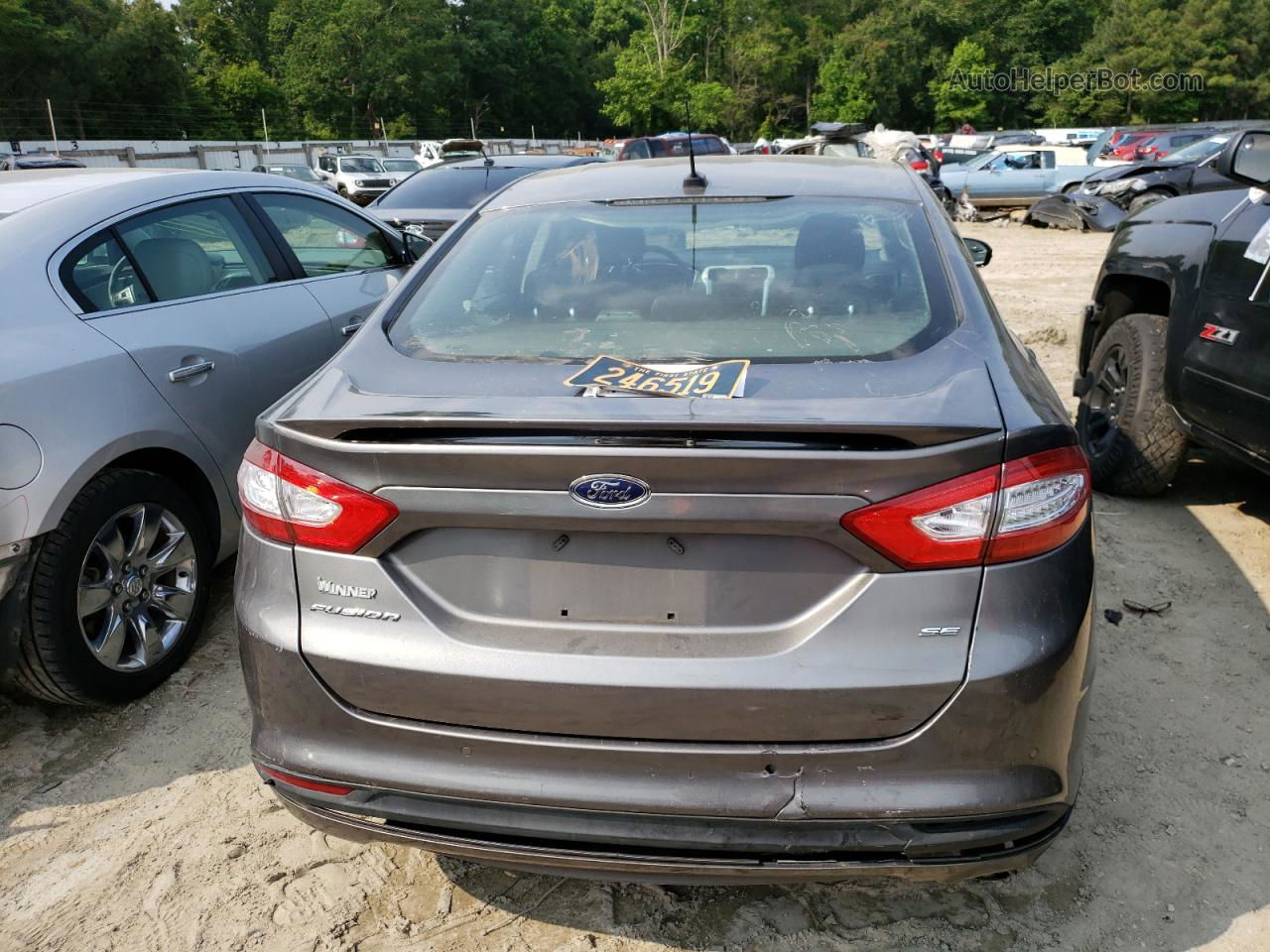 2014 Ford Fusion Se Gray vin: 1FA6P0H73E5406006