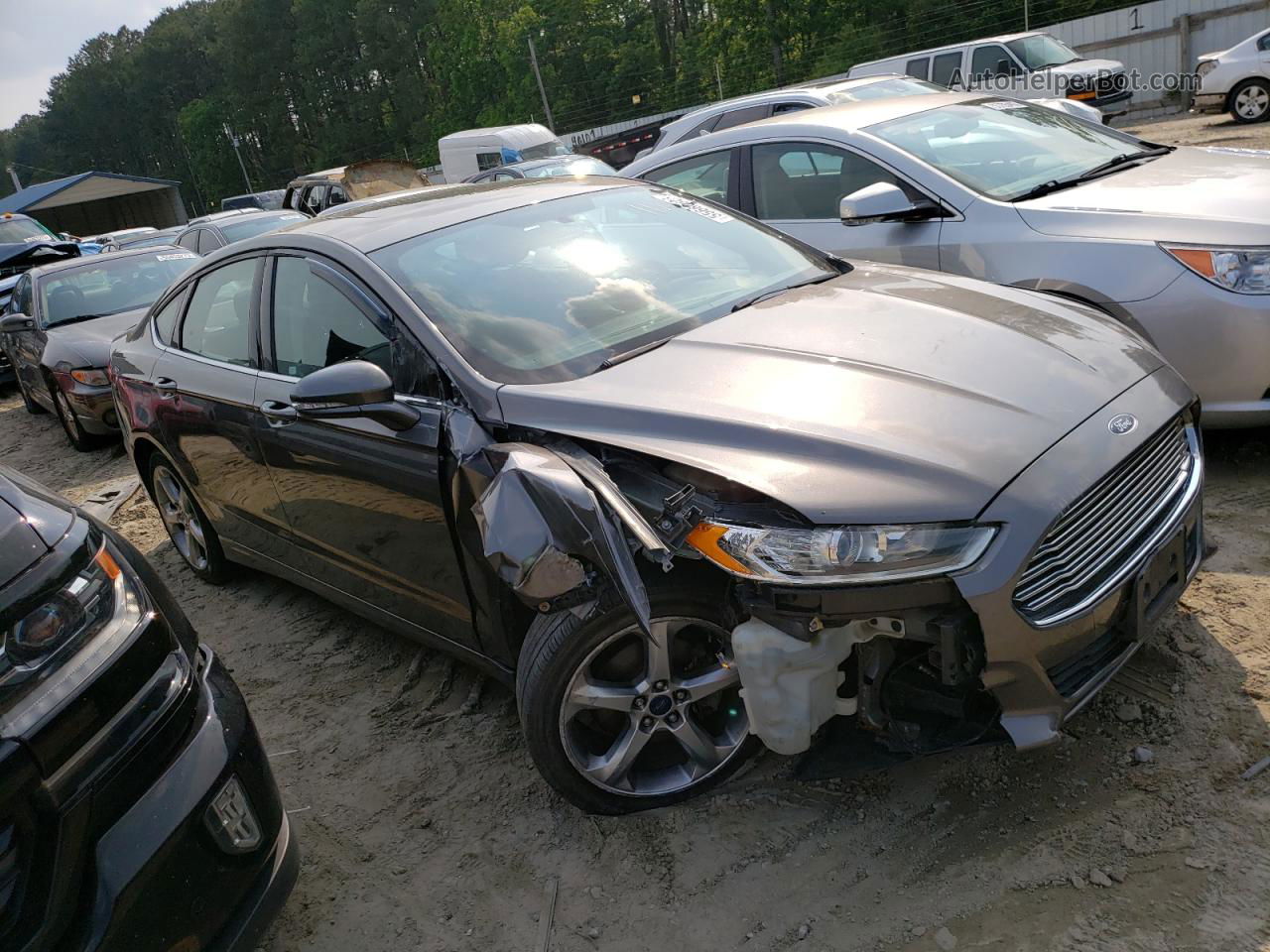 2014 Ford Fusion Se Gray vin: 1FA6P0H73E5406006