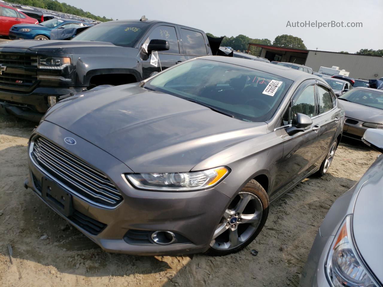 2014 Ford Fusion Se Gray vin: 1FA6P0H73E5406006