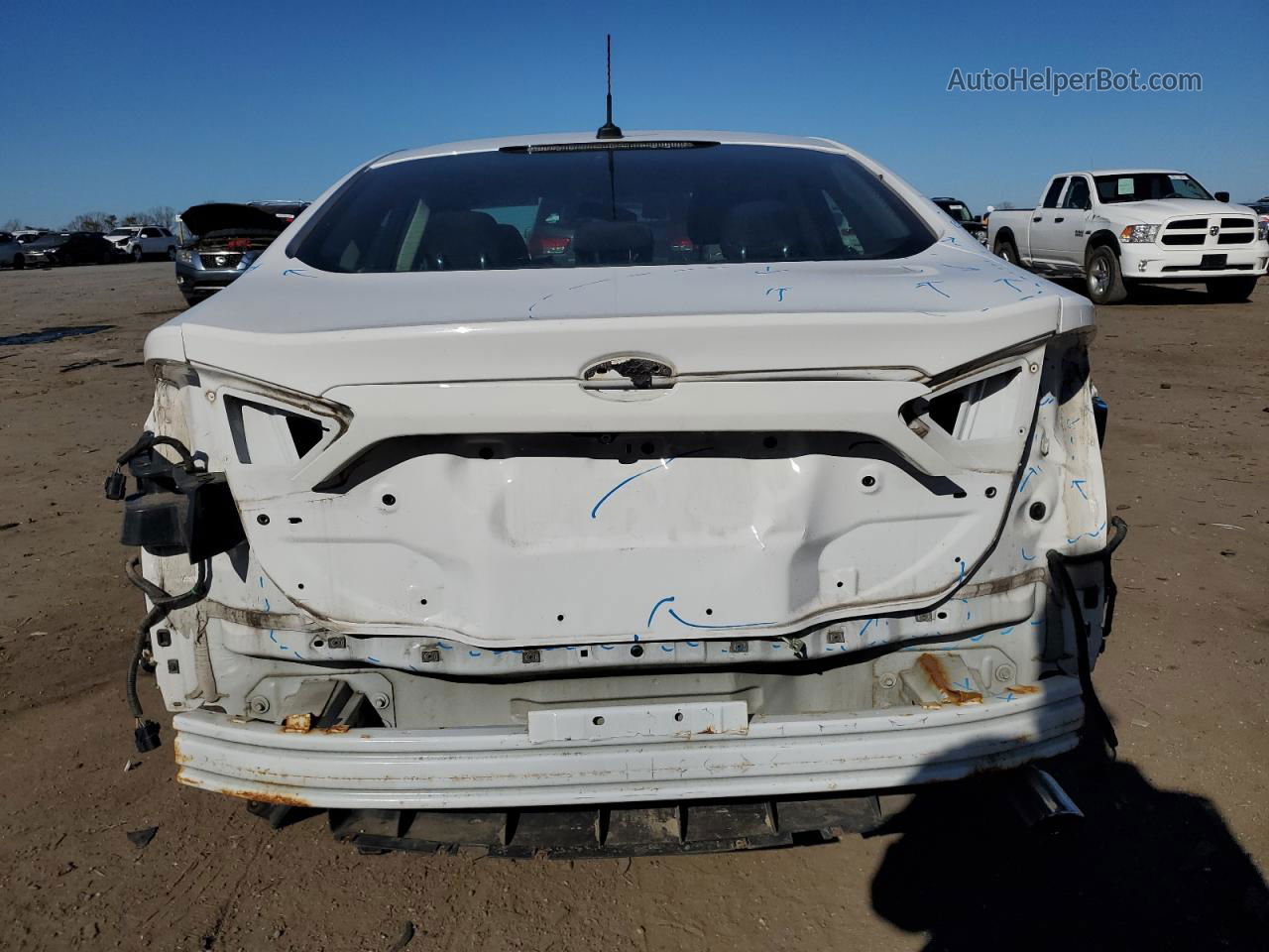 2016 Ford Fusion Se White vin: 1FA6P0H73G5114844