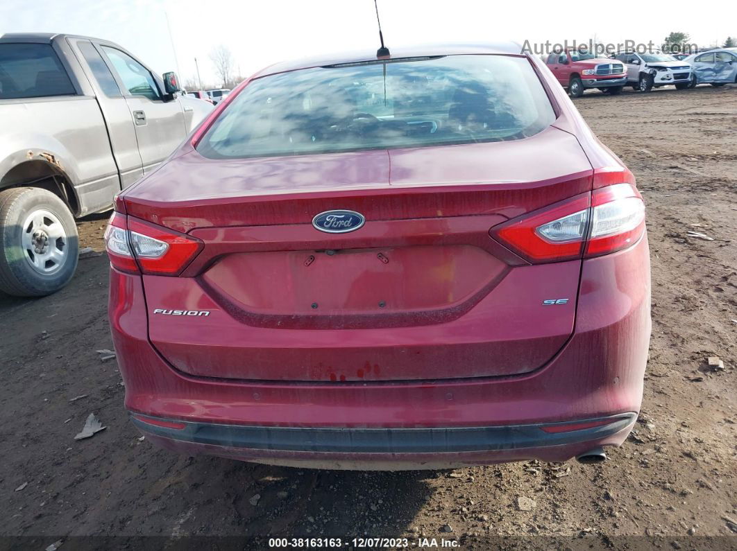 2016 Ford Fusion Se Красный vin: 1FA6P0H73G5116822