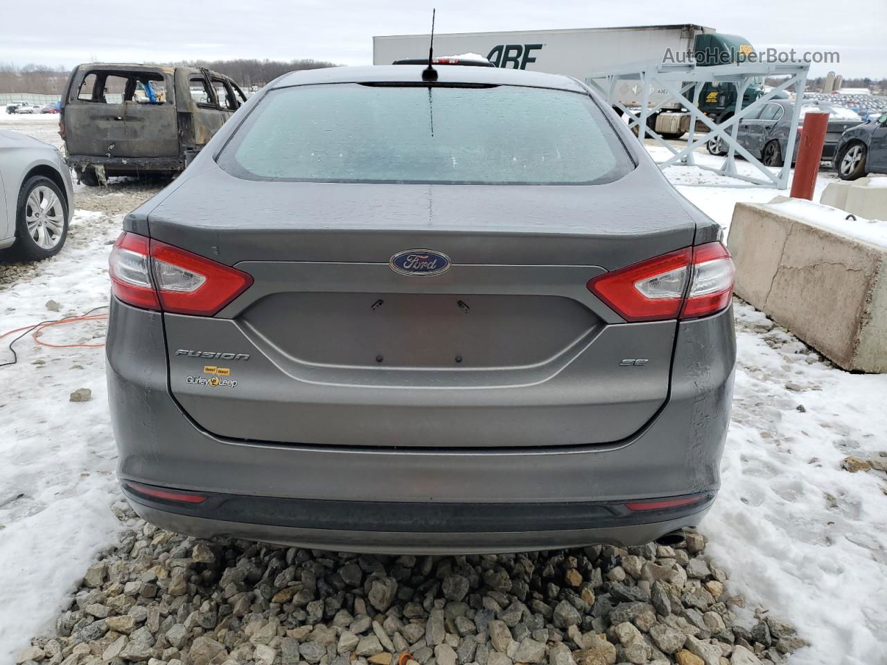 2014 Ford Fusion Se Gray vin: 1FA6P0H74E5371153